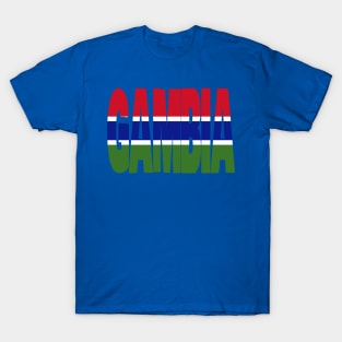 Gambia flag stencil T-Shirt